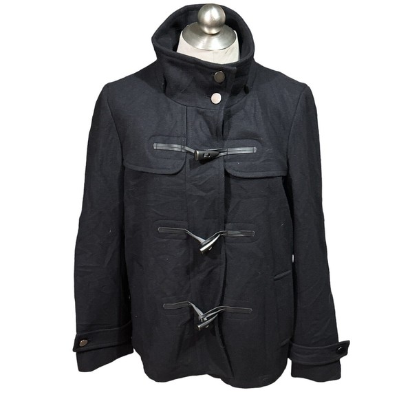 Gap Womans Wool Toggle Coat Duffle Jacket Size L Collared‎ Vintage - Picture 1 of 5